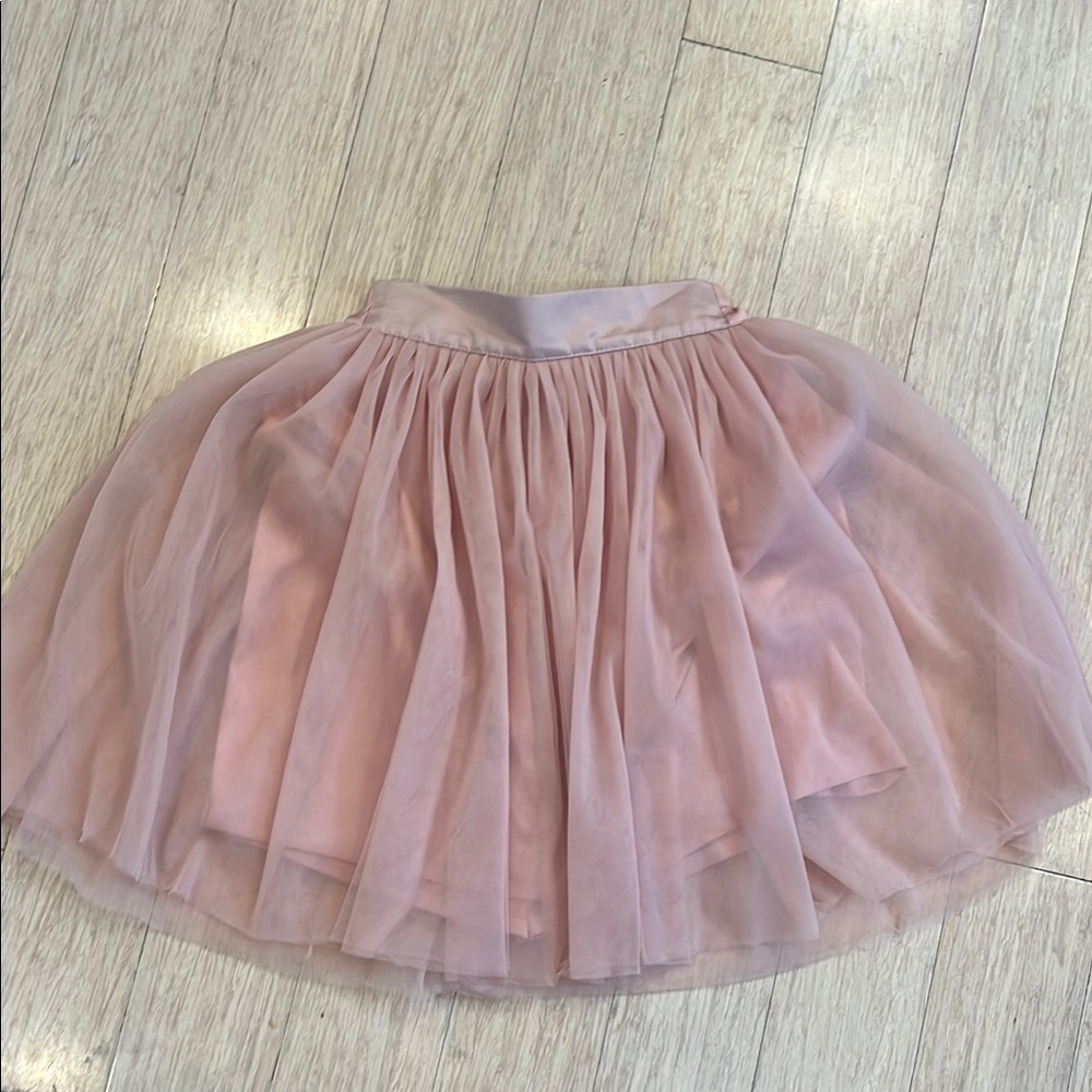 Pink Ruffled Mini Skirt with Pleated Layers